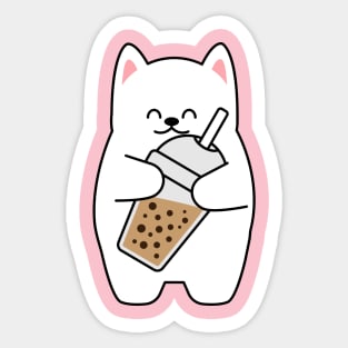 Boba Tea lover kitty Sticker